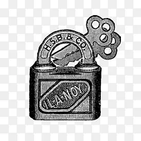 品牌白色字体旧锁-空若网 品牌白色字体旧锁-空若网