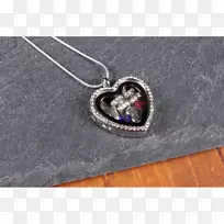 项链长方形-心形吊坠-空若网 项链长方形-心形吊坠-空若网