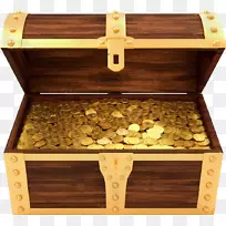 金币摄影埋藏宝盒和金币-空若网 金币摄影埋藏宝盒和金币-空若网