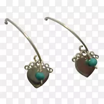 青绿色耳环体珠宝银首饰-空若网 青绿色耳环体珠宝银首饰-空若网
