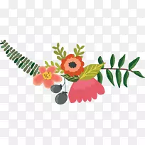 叶花-粉红色花饰-空若网 叶花-粉红色花饰-空若网