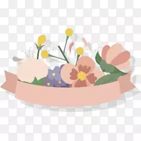 花草花饰彩带-空若网 花草花饰彩带-空若网