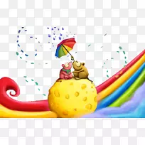 爱画一对壁纸-手绘鼠标-空若网 爱画一对壁纸-手绘鼠标-空若网