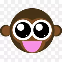 鼻子笑脸剪贴画-猴子-空若网 鼻子笑脸剪贴画-猴子-空若网
