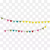 水彩画平面设计横幅卡通精美的彩旗-空若网 水彩画平面设计横幅卡通精美的彩旗-空若网