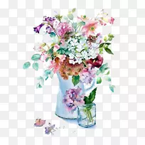 兰花在水彩画中的花景艺术水彩画中的水彩画-空若网 兰花在水彩画中的花景艺术水彩画中的水彩画-空若网