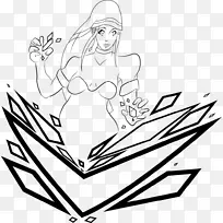 线条艺术手指卡通片艺术-kanna-空若网 线条艺术手指卡通片艺术-kanna-空若网