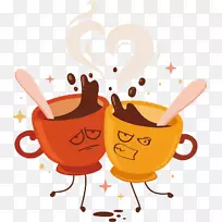 咖啡杯茶早餐咖啡厅-两杯咖啡-空若网 咖啡杯茶早餐咖啡厅-两杯咖啡-空若网