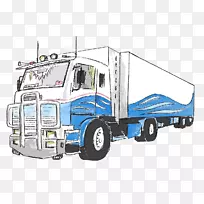 汽车水彩彩色水彩画卡车绘图车-空若网 汽车水彩彩色水彩画卡车绘图车-空若网