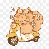 摩托车插画.摩托猫-空若网 摩托车插画.摩托猫-空若网