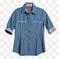 t恤连衣裙牛仔袖扣t恤-空若网 t恤连衣裙牛仔袖扣t恤-空若网