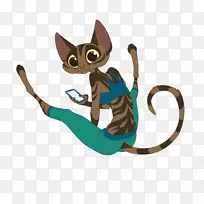 猫传奇联盟-艺术插画-玩电话猫-空若网 猫传奇联盟-艺术插画-玩电话猫-空若网