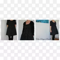 小黑裙圆点时尚袖裙-空若网 小黑裙圆点时尚袖裙-空若网