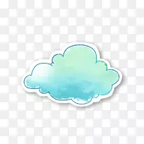 蓝色水彩画蓝色云彩-空若网 蓝色水彩画蓝色云彩-空若网