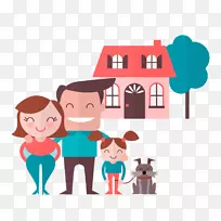 家庭卡通儿童插图-材料卡通家庭三人-空若网 家庭卡通儿童插图-材料卡通家庭三人-空若网