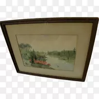 相框矩形水彩画自然-空若网 相框矩形水彩画自然-空若网