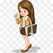 教师卡通插图-手绘教师-空若网 教师卡通插图-手绘教师-空若网