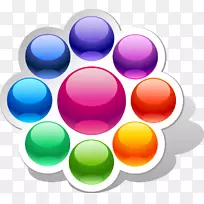 Adobe插画师徽标球体图标-抽象彩色球图案-空若网 Adobe插画师徽标球体图标-抽象彩色球图案-空若网