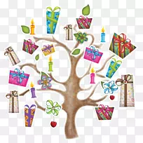生日祝福树礼品剪贴画-生日-空若网 生日祝福树礼品剪贴画-生日-空若网