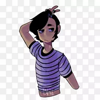 袖指卡通上衣-空若网 袖指卡通上衣-空若网