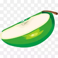 苹果水彩画.手绘绿色苹果-空若网 苹果水彩画.手绘绿色苹果-空若网