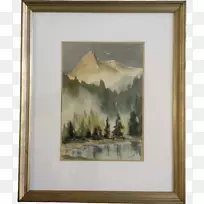 水彩画静物画框矩形水彩画景观-空若网 水彩画静物画框矩形水彩画景观-空若网