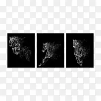 白色长方形黑色m-t恤-空若网 白色长方形黑色m-t恤-空若网