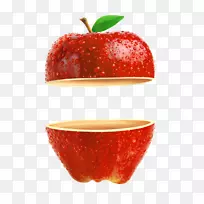 苹果奥格里斯图标-红色简单切割苹果装饰图案-空若网 苹果奥格里斯图标-红色简单切割苹果装饰图案-空若网