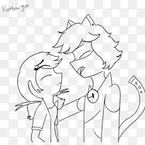 线艺术/m/02csf绘制手指猫彩虹-空若网 线艺术/m/02csf绘制手指猫彩虹-空若网