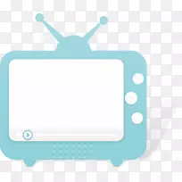 画框蓝色电视机-电视盒-空若网 画框蓝色电视机-电视盒-空若网