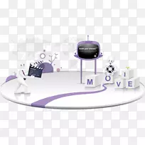 电视卡通紫色电视-空若网 电视卡通紫色电视-空若网