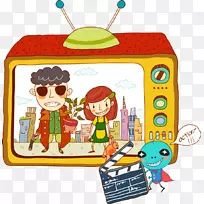 摄影电视插图.手绘卡通电视-空若网 摄影电视插图.手绘卡通电视-空若网