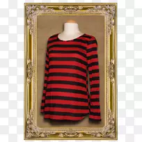 无袖t恤上衣-红色和黑色组合-空若网 无袖t恤上衣-红色和黑色组合-空若网