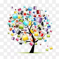 树图插图.卡通树-空若网 树图插图.卡通树-空若网