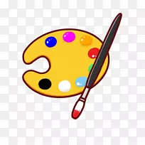 调色板画笔笔刷剪贴画-空若网 调色板画笔笔刷剪贴画-空若网