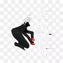 黑鞋剪影白色剪影-空若网 黑鞋剪影白色剪影-空若网