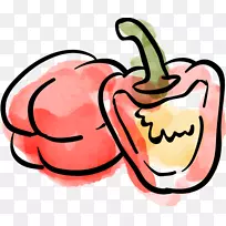 辣椒酱蔬菜辣椒黑胡椒手绘蔬菜元素-空若网 辣椒酱蔬菜辣椒黑胡椒手绘蔬菜元素-空若网