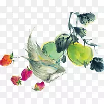 植物水彩画水墨画-空若网 植物水彩画水墨画-空若网