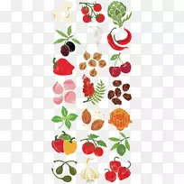 草莓蔬菜柿子插图-蔬菜和水果-空若网 草莓蔬菜柿子插图-蔬菜和水果-空若网