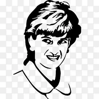 胡须画平面设计剪贴画-戴安娜王子-空若网 胡须画平面设计剪贴画-戴安娜王子-空若网