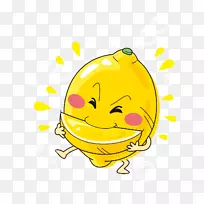 卡通柠檬插图-卡通手绘柠檬人-空若网 卡通柠檬插图-卡通手绘柠檬人-空若网