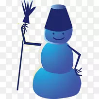 雪人-蓝色雪人-空若网 雪人-蓝色雪人-空若网