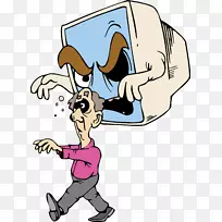 动画电脑书呆子剪贴画卡通人电脑-空若网 动画电脑书呆子剪贴画卡通人电脑-空若网