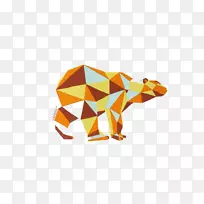 熊几何三角形-几何熊图片材料-空若网 熊几何三角形-几何熊图片材料-空若网