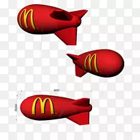 飞艇齐柏林麦当劳广告吸引眼球-空若网 飞艇齐柏林麦当劳广告吸引眼球-空若网