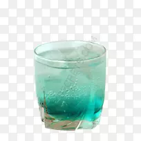 蓝夏威夷蓝泻湖高球玻璃水绿鸡尾酒-空若网 蓝夏威夷蓝泻湖高球玻璃水绿鸡尾酒-空若网