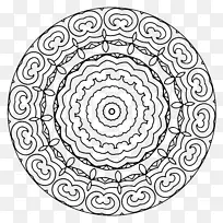 圆线艺术对称点图案曼陀罗色-空若网 圆线艺术对称点图案曼陀罗色-空若网