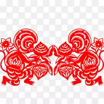 剪纸猴新年十二生肖剪纸材料-空若网 剪纸猴新年十二生肖剪纸材料-空若网