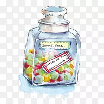 水彩画插图.水彩画瓶-空若网 水彩画插图.水彩画瓶-空若网