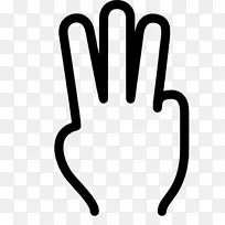 拇指数字手指夹艺术图标手-空若网 拇指数字手指夹艺术图标手-空若网